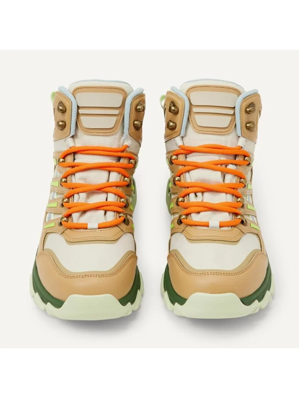 Men's Tan Multi Waterproof Shoes Casual High Top Round Toe Non Slip Hiking Boots